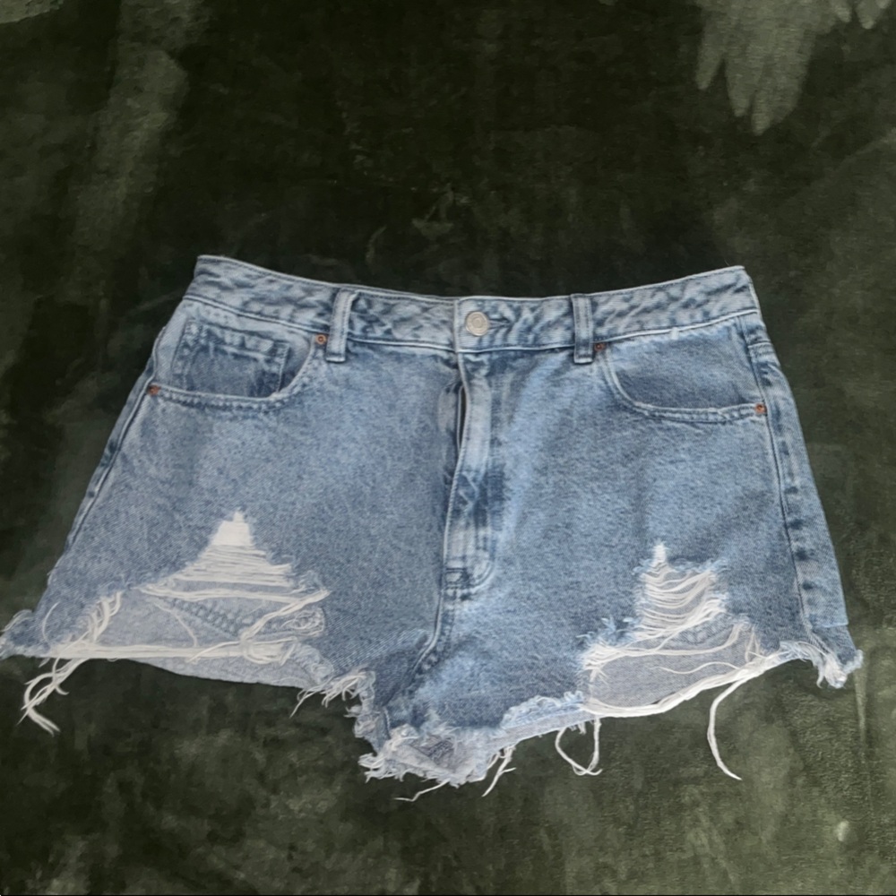 PacSun Light Blue Distressed Jean Shorts